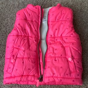 Infant girl puffer bubble vest size 24 months